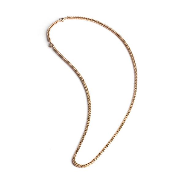 3mm fuchsschwanz halskette aus edelstahl mit einer bronzenen platte - Dux Bronze